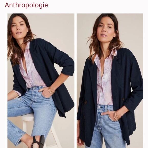 Anthro Amadi linen blazer - Picture 1 of 7